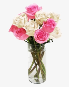 Pink Flowers In Vase Transparent, HD Png Download, Transparent PNG