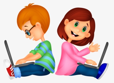 Happy Girl And Boy Cartoon, HD Png Download, Transparent PNG