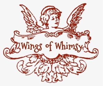 Wings Of Whimsy - Vintage Cherub Drawing Free, HD Png Download, Transparent PNG