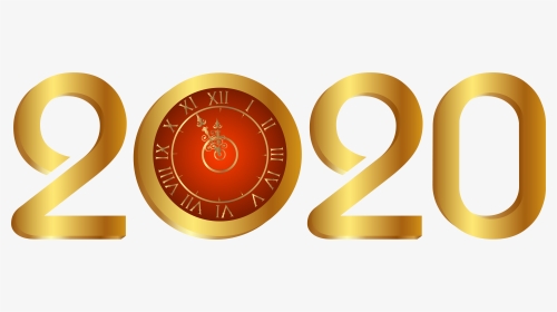 2020 Clock Gold Transparent Png Clip Art - 2020 New Year Png, Png Download, Transparent PNG