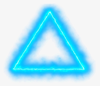 #lightning #neon #blue #fire #triangle #madewithpicsart - Triangle, HD Png Download, Transparent PNG