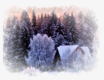#ftestickers #house #trees #winter #snow #scenery - Wallpaper, HD Png Download, Transparent PNG