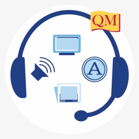 Headphones With Sound, Screen, File And A Icons Inside - Quality Matters, HD Png Download, Transparent PNG