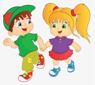Картинки Для Детского Сада На Прозрачном Фоне - Boy And Girl Cartoon Drawing, HD Png Download, Transparent PNG