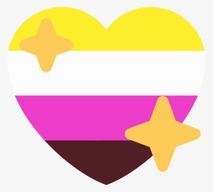 #lgbt #lgbtq #lgbt #lgbtq #lgbtpride #lgbtqpride #pride - Non Binary Heart Emoji, HD Png Download, Transparent PNG