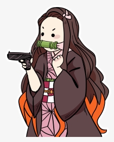 Nezuko With A Gun, HD Png Download, Transparent PNG