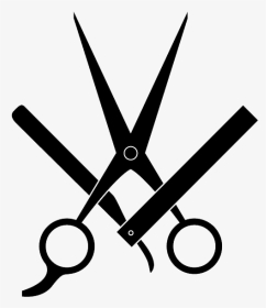 Barber Scissors And Razor, HD Png Download, Transparent PNG