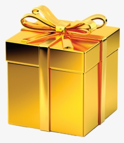 Gold Gift Box Png, Transparent Png, Transparent PNG