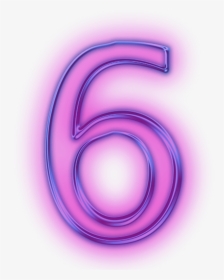 #number #neon #6 #purple #neonspiral #neonlights #neoneffect  - Number 6 In Pink, HD Png Download, Transparent PNG