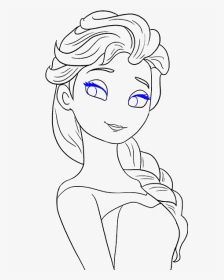 How To Draw Elsa From Frozen - Dibujo De Dibujos Animados, HD Png Download, Transparent PNG