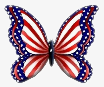 #butterfly #patriotic #memorialday #4thofjuly #july4th - American Flag Butterfly, HD Png Download, Transparent PNG