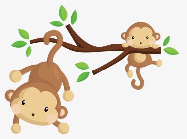 Monkeys Clipart Couple - Desenho Macaco Vetor, HD Png Download, Transparent PNG