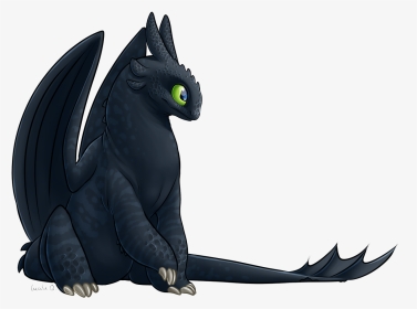 Night Fury Toothless Sitting, HD Png Download, Transparent PNG