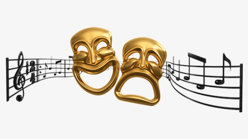 #music #multicolor #musicnotes #musical - Comedy Tragedy Gold Masks Png, Transparent Png, Transparent PNG