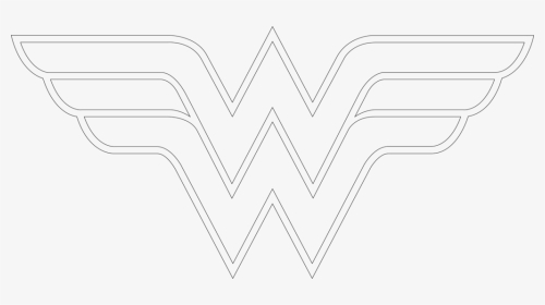 How To Draw Wonder Woman Logo Outline - Line Art, HD Png Download, Transparent PNG