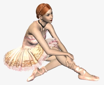 Sitting Ballerina Png, Transparent Png, Transparent PNG