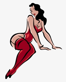 Black Woman In Red Underwear, HD Png Download, Transparent PNG