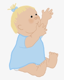 Baby Girl Blue Dress - Cartoon, HD Png Download, Transparent PNG