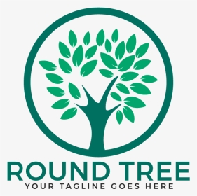 Round Tree Logo Design - Tree Logo, HD Png Download, Transparent PNG