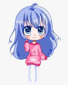 Cute Anime Chibi Girl - Cartoon, HD Png Download, Transparent PNG