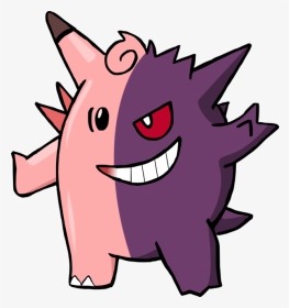Clefable And Gengar By Pencilghost On Deviantart - 삐삐 포켓몬, HD Png Download, Transparent PNG