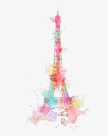 Ftestickers Watercolor Eiffeltower Paris Colorful Freet - Cute Eiffel Tower Png, Transparent Png, Transparent PNG