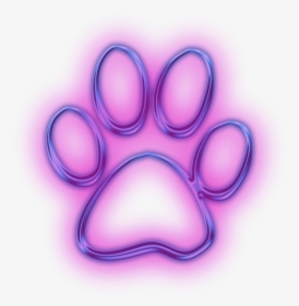 Transparent Dog Paw Clipart - Purple Cat Paw Print, HD Png Download, Transparent PNG