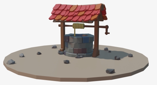 3d Modeling Low Poly Well Featured Image - Model Low Poly Well, HD Png Download, Transparent PNG