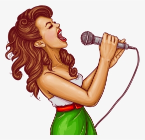 Woman Singing Art, HD Png Download, Transparent PNG
