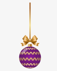 Purple Christmas Ball Png Clip Art - Blue Gold Christmas Ball, Transparent Png, Transparent PNG