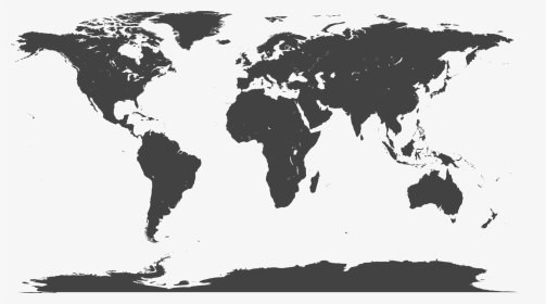 Blank Large World Map, HD Png Download, Transparent PNG