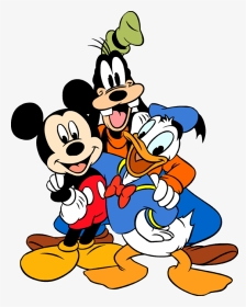 Mickey Donald Et Dingo Mickey Donald Dingo Cartoon - Mickey Mouse Coloring Pages, HD Png Download, Transparent PNG
