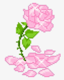 🌷🌸 • - Pixel Art Pink Rose, HD Png Download, Transparent PNG