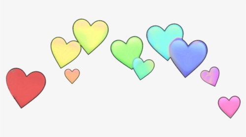 #rainbow #crown #ring #halo #heart #emojiaesthetic - Heart, HD Png Download, Transparent PNG