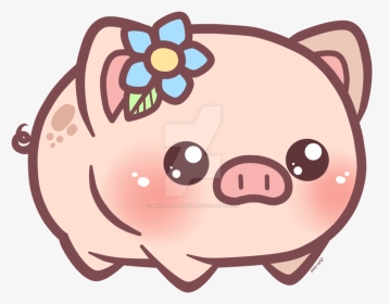 Cute Pig Cartoon Wallpaper - Cute Pig Drawing, HD Png Download, Transparent PNG