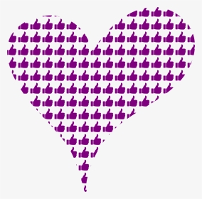 Clipart Purple Heart Vector Transparent Clipart - Purple Thumbs Up, HD Png Download, Transparent PNG