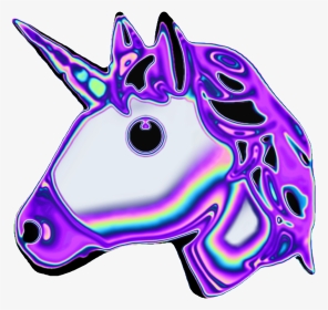 #purple #unicorn #emoji #holographic, HD Png Download, Transparent PNG