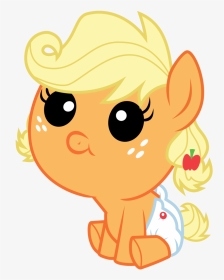 Vector Baby Applejack By Kyss - Cute Baby My Little Pony, HD Png Download, Transparent PNG