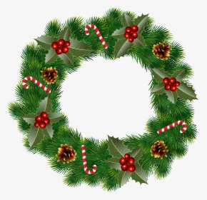 Transparent Christmas Wreath Clipart, HD Png Download, Transparent PNG