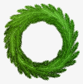 Christmas Pine Wreath Green Transparent Png Image - Grass, Png Download, Transparent PNG