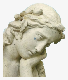 #cry #tumblr #aesthetic #art #statue #freetoedit - Statue Art, HD Png Download, Transparent PNG