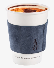 Blue Leather Coffee Sleeve - Coffee Cup Sleeve, HD Png Download, Transparent PNG
