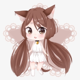 Png Image With Transparent Background - Brown Hair Chibi Girl, Png Download, Transparent PNG
