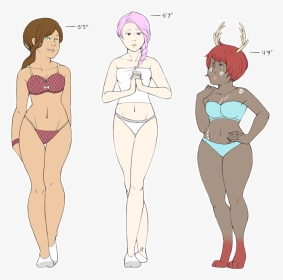 Female Shape At Getdrawings - Draw Body Type Anime, HD Png Download ,  Transparent Png Image - PNGitem