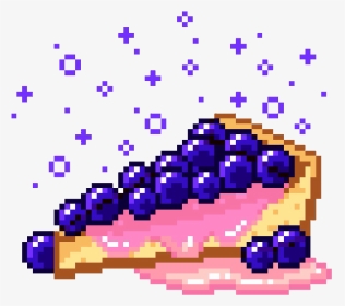 #pixel #kawaii #cake #blueberry #blue #cute #food #freetoedit - Kawaii Pixel Art Cake, HD Png Download, Transparent PNG