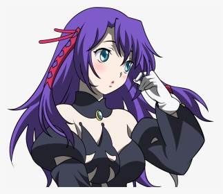 Anime Girl Purple Hair Blue Eyes Hd Png Download Transparent Png Image Pngitem