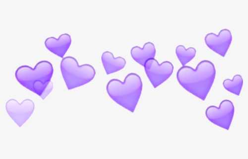 #freetoedit #purple #heart #crown #aesthetic - Snapchat Heart Filter Png, Transparent Png, Transparent PNG