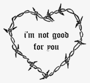 #sad #gothic #hearts #transparent #cyber #background - Barbed Wire Heart Drawing, HD Png Download, Transparent PNG