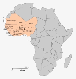 West Africa On A Map, HD Png Download, Transparent PNG