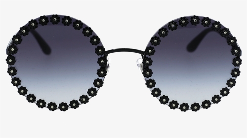 Dolce & Gabbana Daisy Round Sunglasses - Dolce And Gabbana Black Daisy Sunglasses, HD Png Download, Transparent PNG